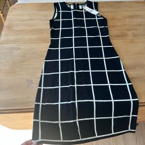 BRAND NEW: Ralph Lauren Stylish Black & White Grid Dress